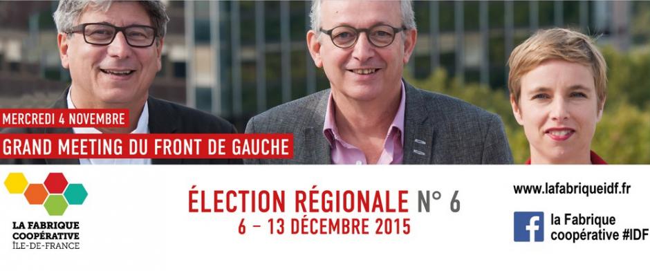 Grand meeting du Front de gauche Île de France pour l'élection régionale