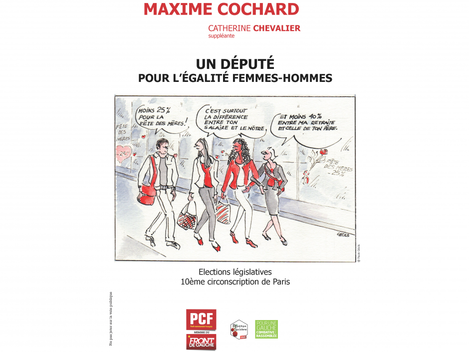 Maxime Cochard, Un député pour l'égalité femmes-hommes dans la 10ème circonscription de Paris
