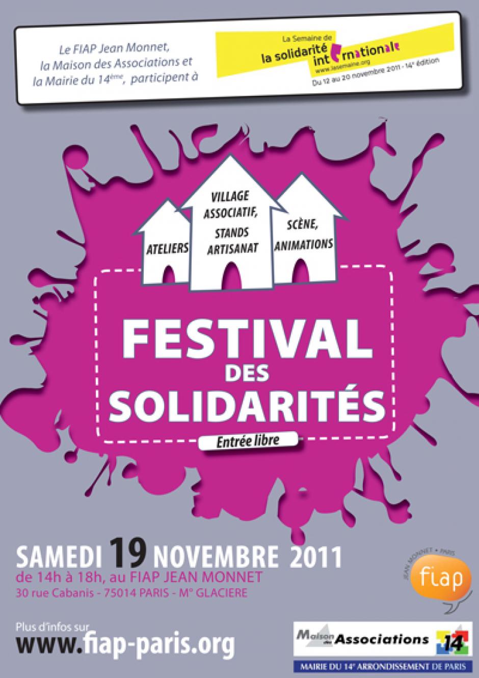 Festival des solidarités au FIAP