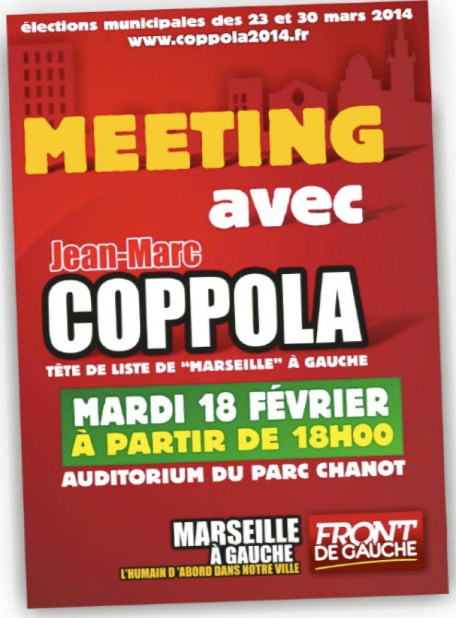 Marseille. Grand meeting du Front de Gauche avec Jean-Marc Coppola